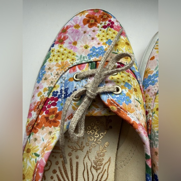 KEDS X Rifle Paper Co. Mini Margaux Slip-on Rainbow Floral Shoes Women Sz 9 - Picture 3 of 11